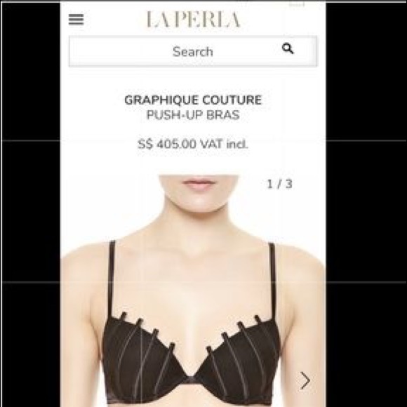 NWT LA PERLA 36B Graphique Couture Push Up Bra - Picture 7 of 8